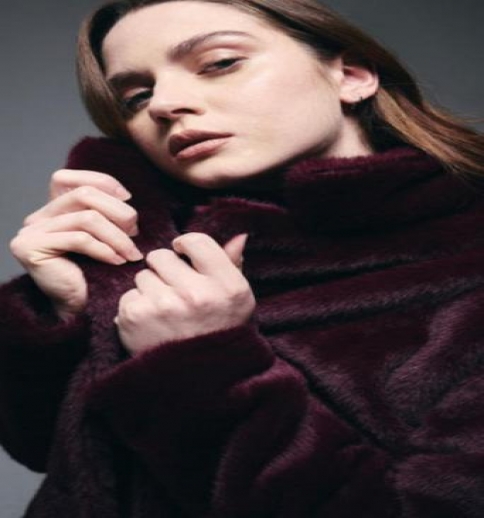 Cappotto In Ecopelliccia Overd Bordeaux O Nero 1