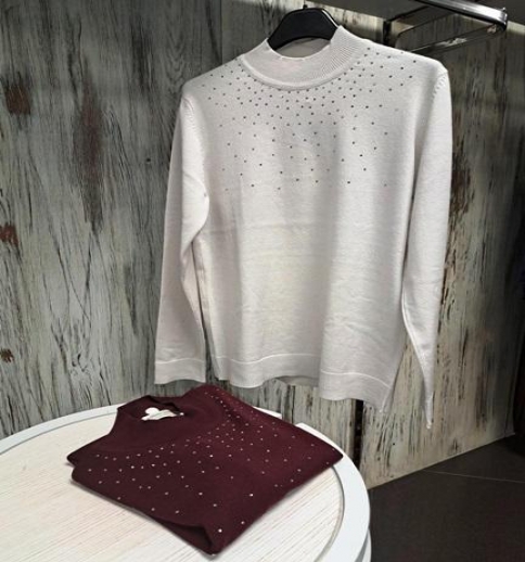 Maglia Donna Con Strass Lebek 1