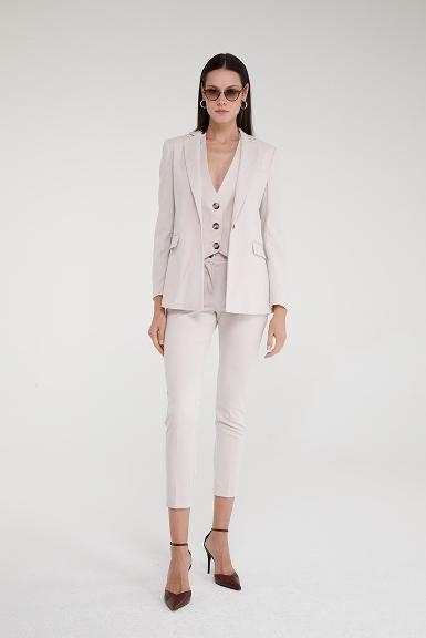 immagine 4 di Blazer Donna In Velluto Azzurro O Panna Goa Goa