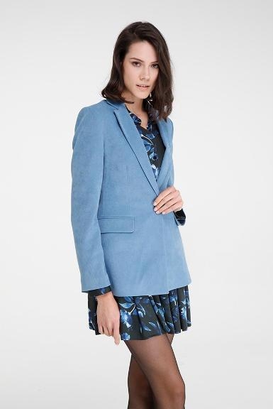 immagine 5 di Blazer Donna In Velluto Azzurro O Panna Goa Goa