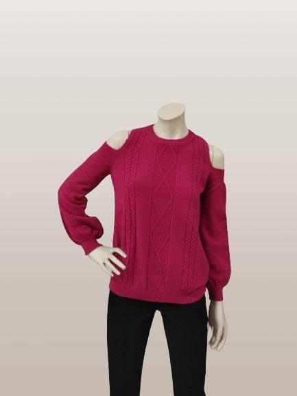 immagine 2 di Maglione Donna Spalle Scoperte Vari Colori