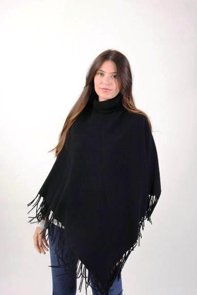 immagine 3 di Mantella Poncho Donna Collo Alto Vari Colori