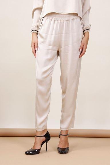 immagine 1 di Pantalone Donna in Satin beige